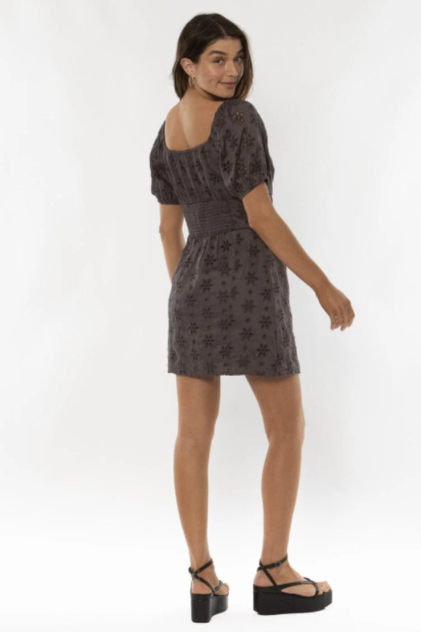 Amuse Riviera SS Woven Dress - CHARCOAL