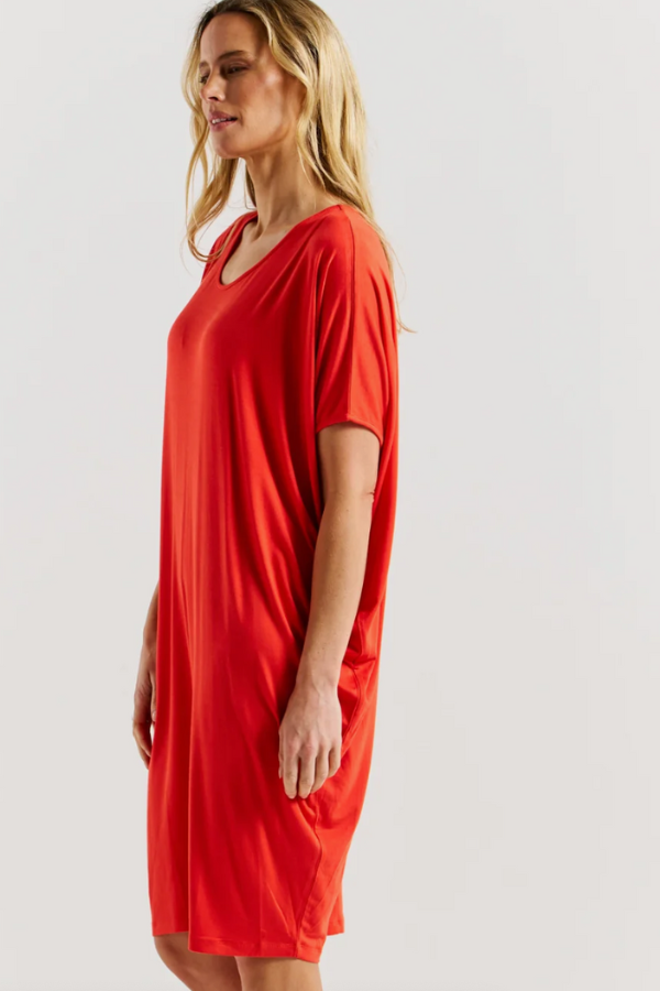 Betty Basics Maui Dress - Flame Red