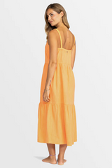 Roxy Waiting Line Tiered Dress - PAPAYA