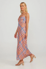 Charlie Holiday Kiera Maxi Dress - Peachy Check