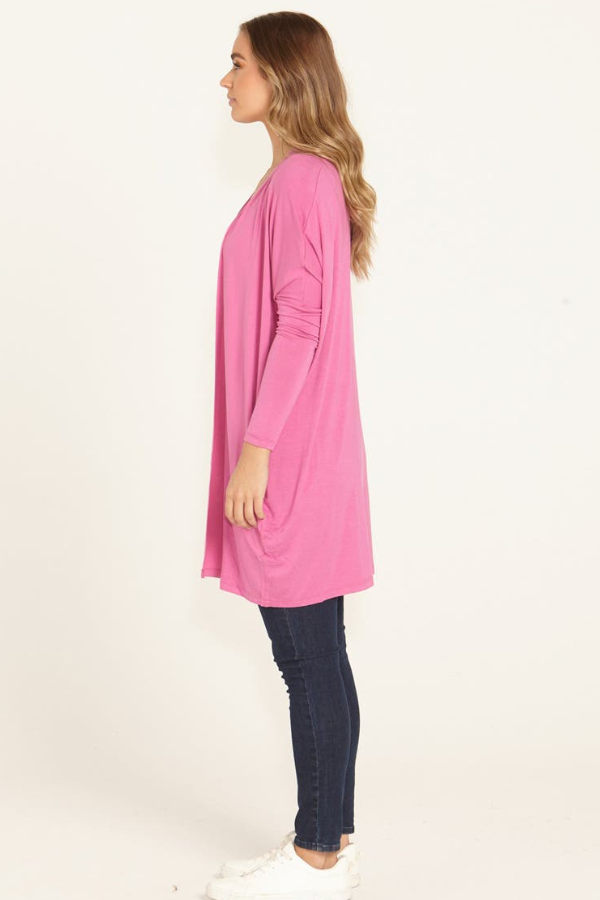 Betty Basics Margot Cardigan - Winter Pink