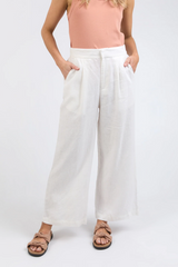 Foxwood Elina Wide Leg Pant - Vintage White