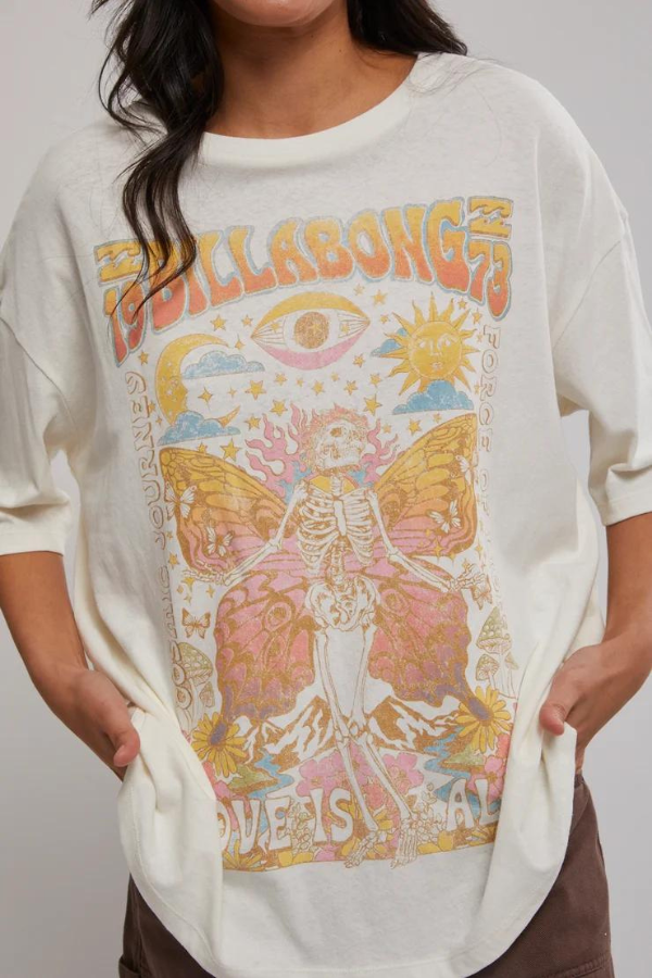 Billabong Love Is All T-Shirt Relaxed Fit - SALT CRYSTAL