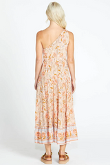 Sass Poppy Maxi Dress - Peach Floral