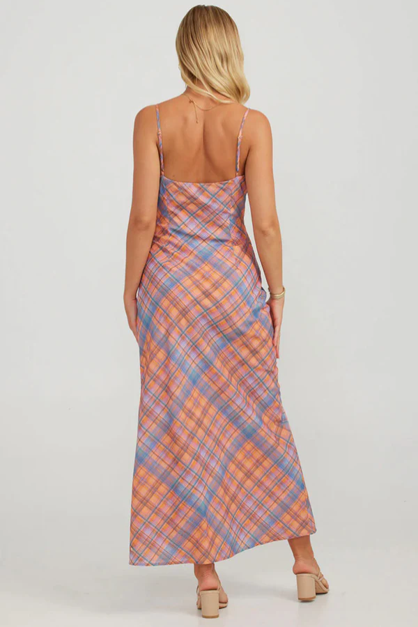 Charlie Holiday Kiera Maxi Dress - Peachy Check