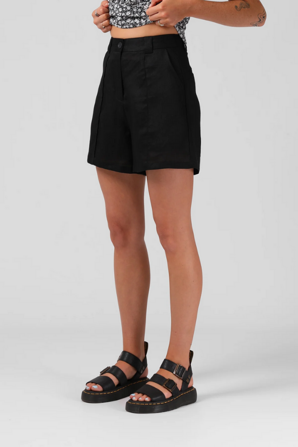RPM Linen Shorts - Black