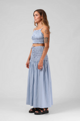 RPM Shell Maxi Skirt - Sky Blue