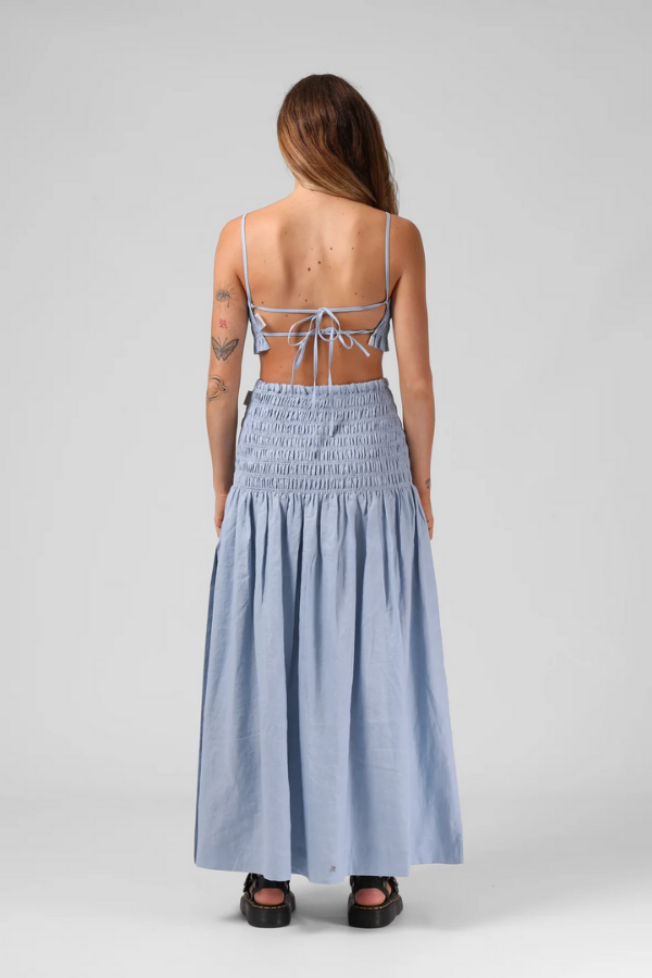 RPM Shell Maxi Skirt - Sky Blue