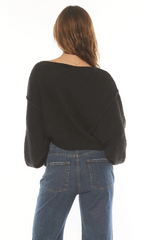 Amuse Wildcard LS Knit Crop Sweater Ragland Sleeve