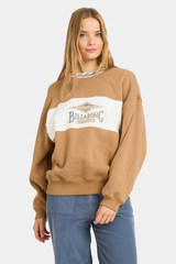 Billabong Point Break Womens Crew Top - CEMENT