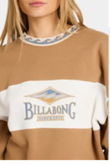 Billabong Point Break Womens Crew Top - CEMENT