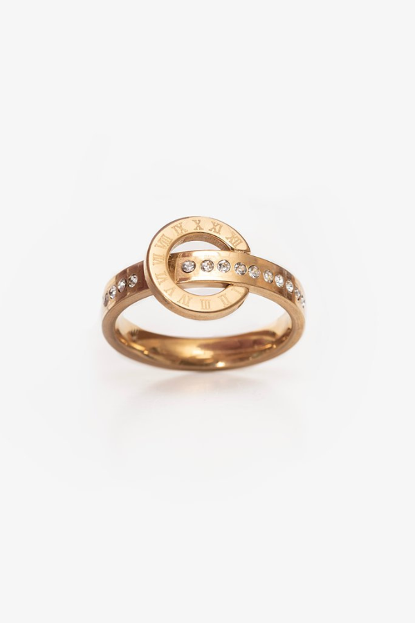 Antler Timeless Diamante Ring - Gold