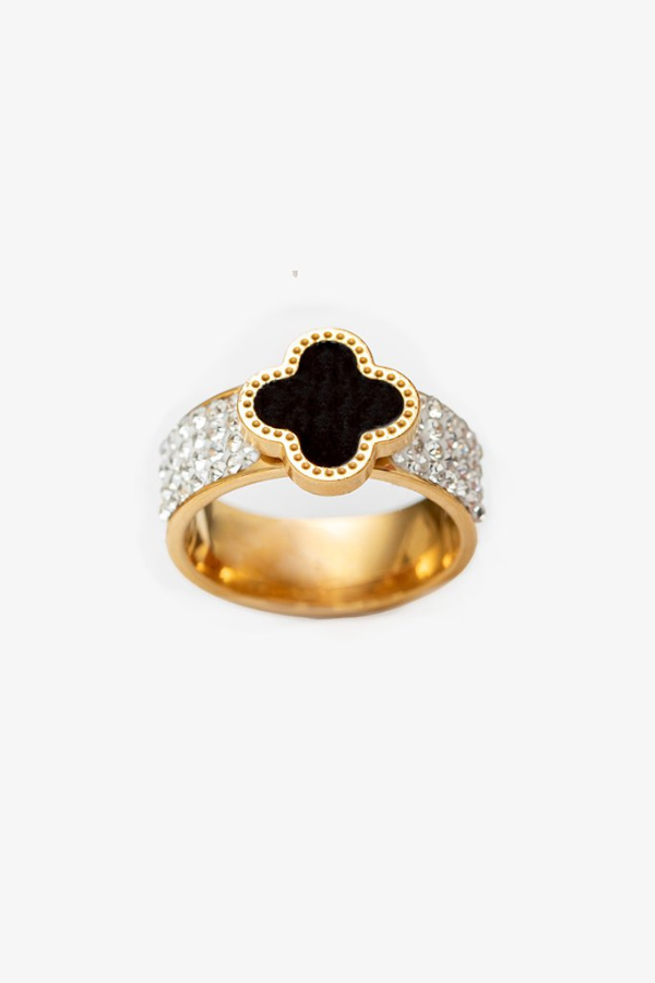 Antler Midnight Cross Ring - Gold