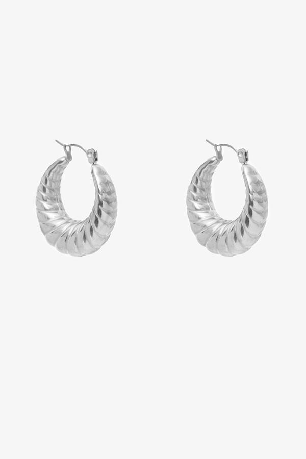 Antler Paris Spiral Hoop - Silver