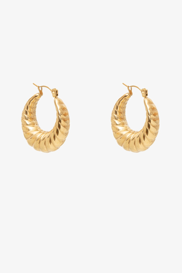 Antler Paris Spiral Hoop - Gold
