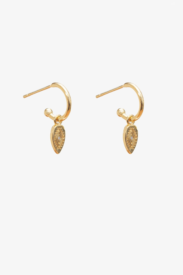 Antler Gracie Petite Hoop - Gold