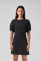 RPM Holiday Mini Dress - BLACK POKADOT