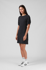 RPM Holiday Mini Dress - BLACK POKADOT