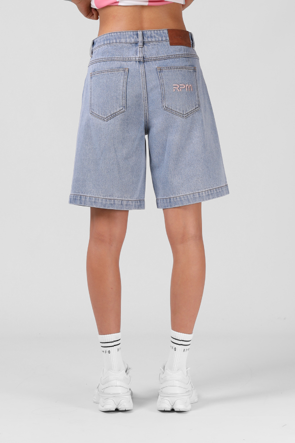 RPM Denim Jorts Womens Shorts - BLUE