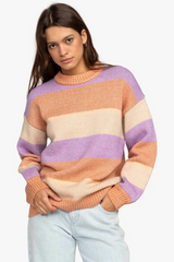 Roxy Love Again LS Jumper Stripes - CROCTUS PETAL