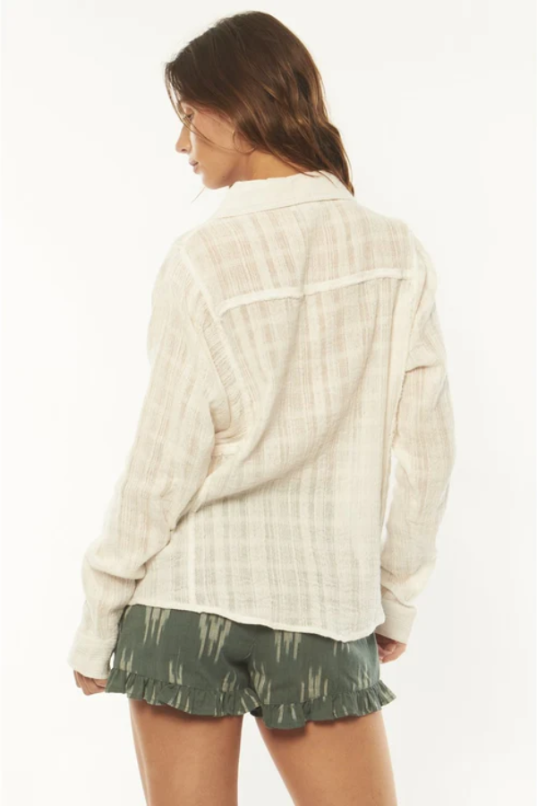 Amuse Kennedy LS Woven Top