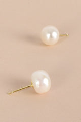 Adorne Freshwater Pearl Stud Earrings 10mm