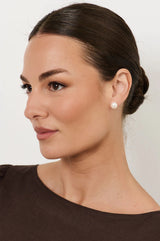 Adorne Freshwater Pearl Stud Earrings 10mm