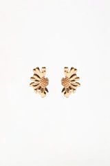 Adorne Statement Flower Earring - Gold