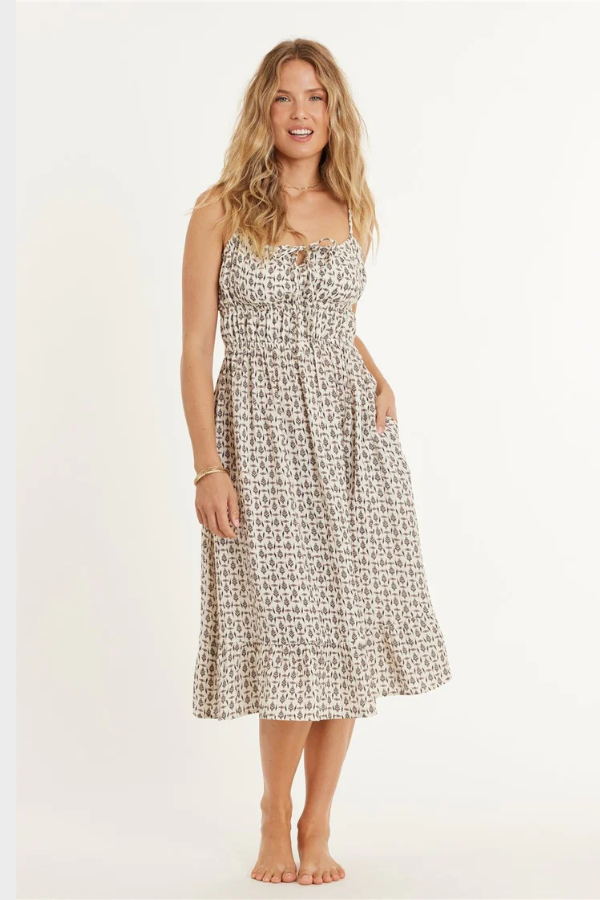 Amuse Breaking Hearts Midi Tank Dress - Casa Blanca