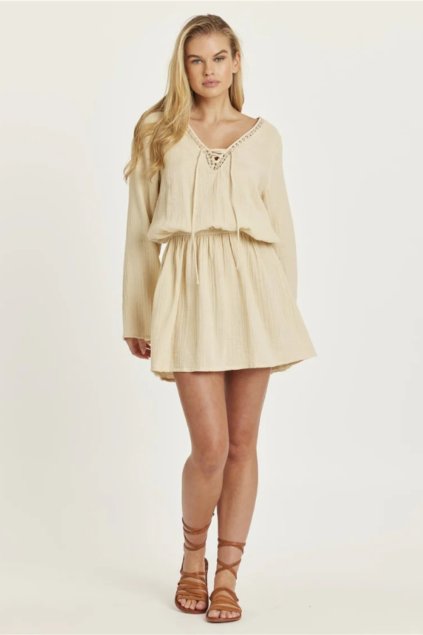 Amuse Ring My Bell Woven LS Mini Dress