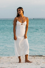 Billabong Crystal Clear Midi Dress - SALT CRYSTAL