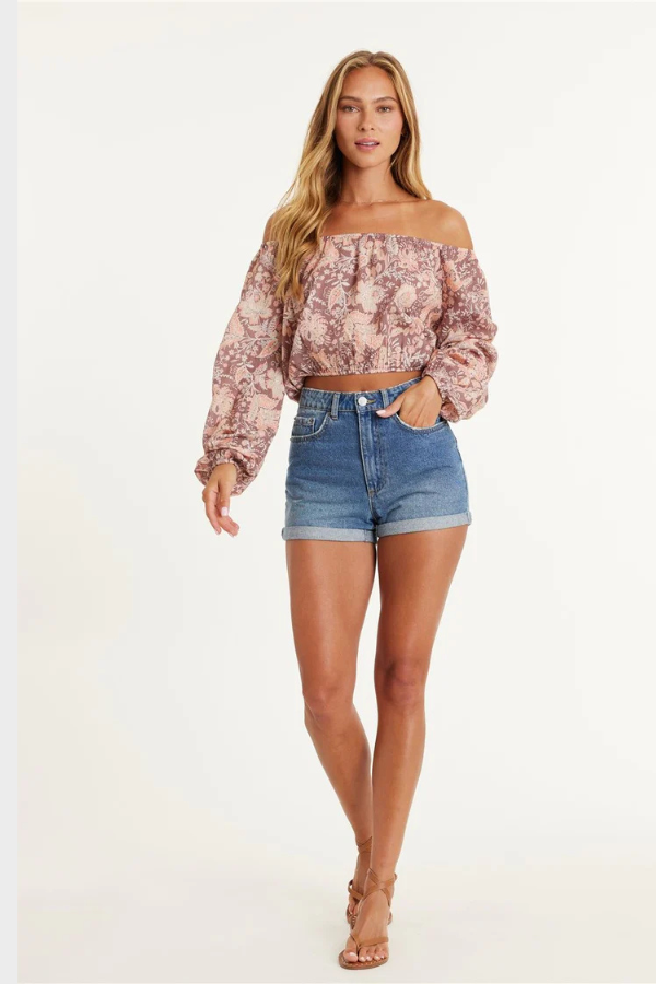 ELIZA LS WOVEN TOP