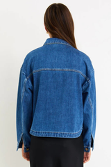 Among The Brave Echo Patch pocket Denim Jacket - Storm Blue