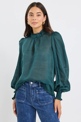 By Rosa Poet LS High Neck Top - Forest