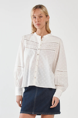 Sass Eleri Lace Blouse - White