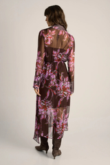 Fate & Becker Isla Wrap Dress - Dark Flower Print