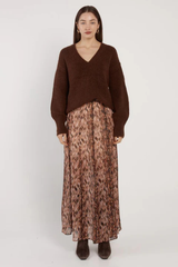 Fate & Becker Remy V-Neck Jumper - Chocolate Brown