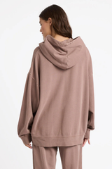 Roxy Steppin Up Pullover Hoodie - MOCHA