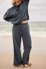 Roxy Heading Out Trackie Pant - DARK SLATE