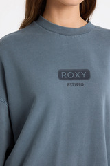 Roxy Heading Out Crew Neck Top - DARK SLATE