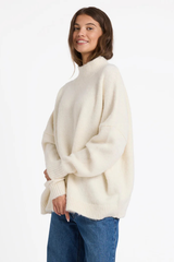Roxy In The Clouds O/S Knit Sweater - BONE