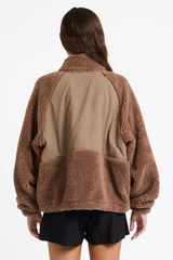 Roxy At Dusk Fleece Zip Jacket - MOCHA