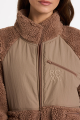 Roxy At Dusk Fleece Zip Jacket - MOCHA