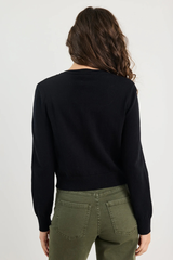 Among The Brave Replica Cotton Cashmere Crewneck Cardigan - Black