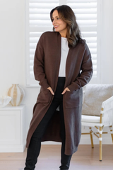 Calie Knit Cardigan - Chocolate