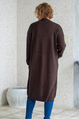 Calie Knit Cardigan - Chocolate