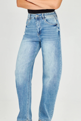 Junk Food Whiskey Barrel Denim Jeans - BLUE