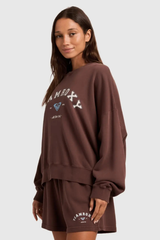 Roxy Allday Womens Crew Neck Sweater - CACAO