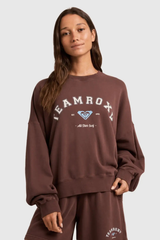 Roxy Allday Womens Crew Neck Sweater - CACAO