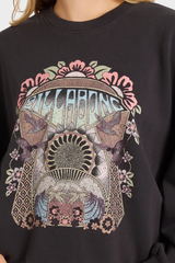 Billabong Winds of Change Venice Crew Sweater - WASHED BLACK